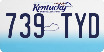 KY license plate 739TYD