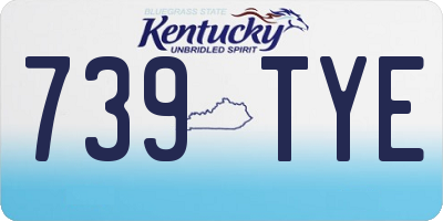 KY license plate 739TYE