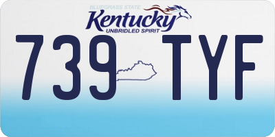 KY license plate 739TYF