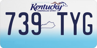 KY license plate 739TYG