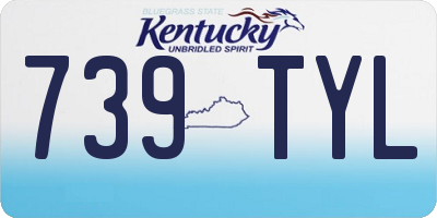 KY license plate 739TYL