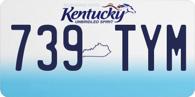 KY license plate 739TYM