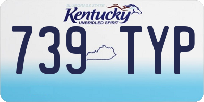 KY license plate 739TYP