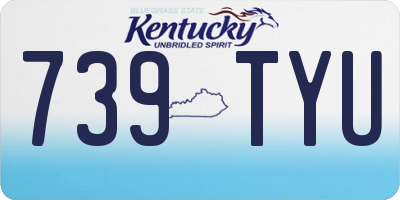 KY license plate 739TYU