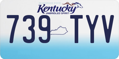 KY license plate 739TYV
