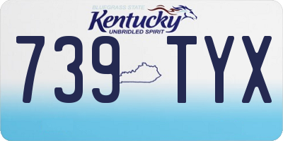 KY license plate 739TYX