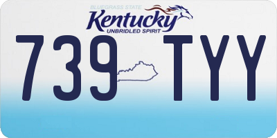 KY license plate 739TYY