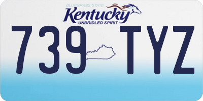 KY license plate 739TYZ