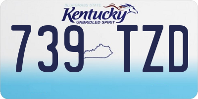 KY license plate 739TZD