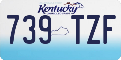 KY license plate 739TZF