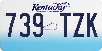 KY license plate 739TZK