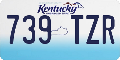 KY license plate 739TZR