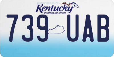 KY license plate 739UAB
