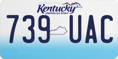 KY license plate 739UAC
