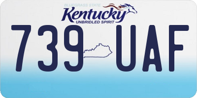 KY license plate 739UAF