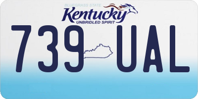 KY license plate 739UAL