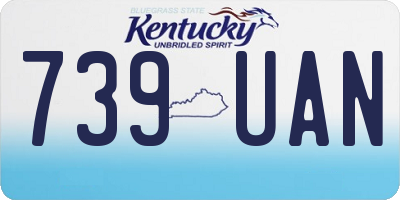 KY license plate 739UAN