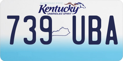 KY license plate 739UBA