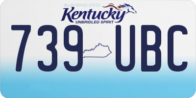 KY license plate 739UBC