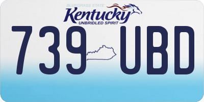KY license plate 739UBD