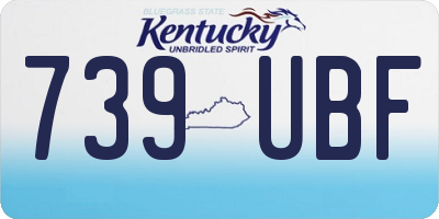 KY license plate 739UBF