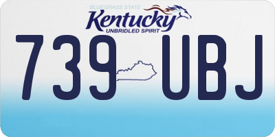 KY license plate 739UBJ