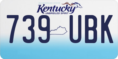 KY license plate 739UBK