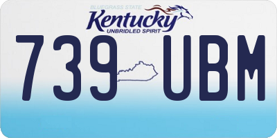 KY license plate 739UBM