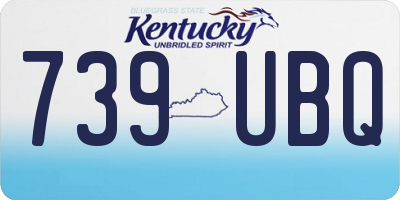 KY license plate 739UBQ