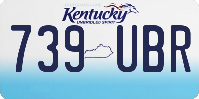 KY license plate 739UBR