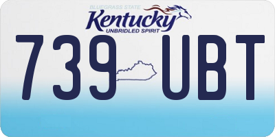 KY license plate 739UBT