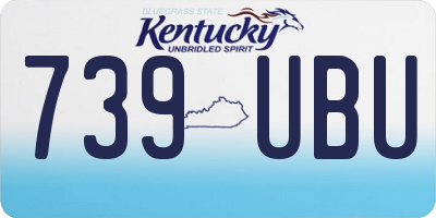 KY license plate 739UBU