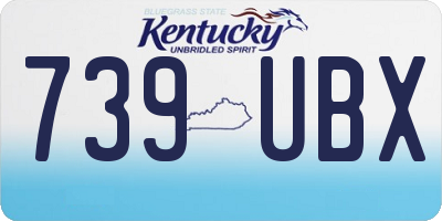KY license plate 739UBX