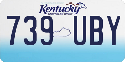 KY license plate 739UBY