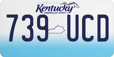 KY license plate 739UCD