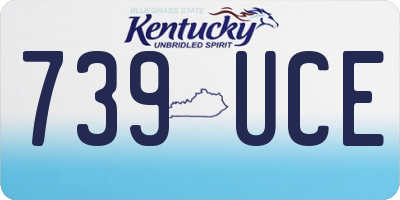 KY license plate 739UCE