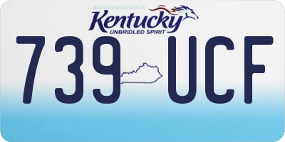 KY license plate 739UCF