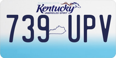 KY license plate 739UPV