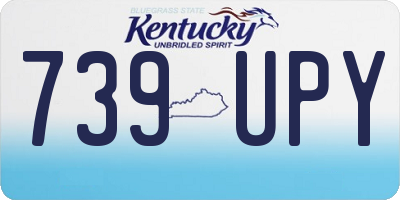 KY license plate 739UPY
