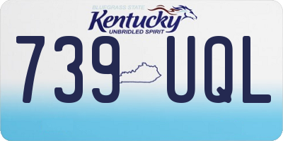KY license plate 739UQL
