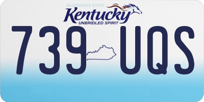 KY license plate 739UQS