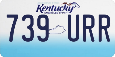 KY license plate 739URR