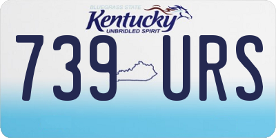 KY license plate 739URS