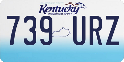 KY license plate 739URZ