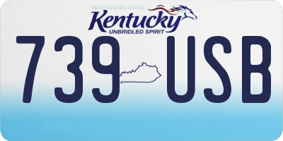 KY license plate 739USB