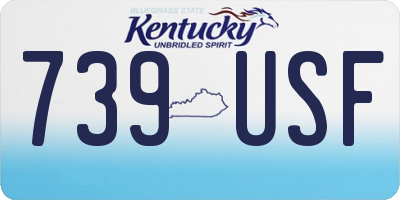 KY license plate 739USF