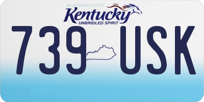 KY license plate 739USK
