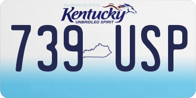 KY license plate 739USP