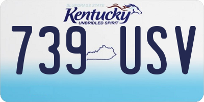 KY license plate 739USV