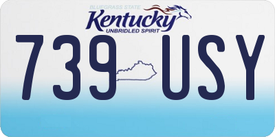 KY license plate 739USY